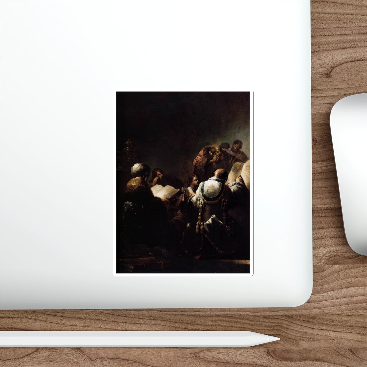 BRAMER, Leonaert - Paintings - Christ among the Doctors (Artwork) STICKER Vinyl Die-Cut Decal-The Sticker Space