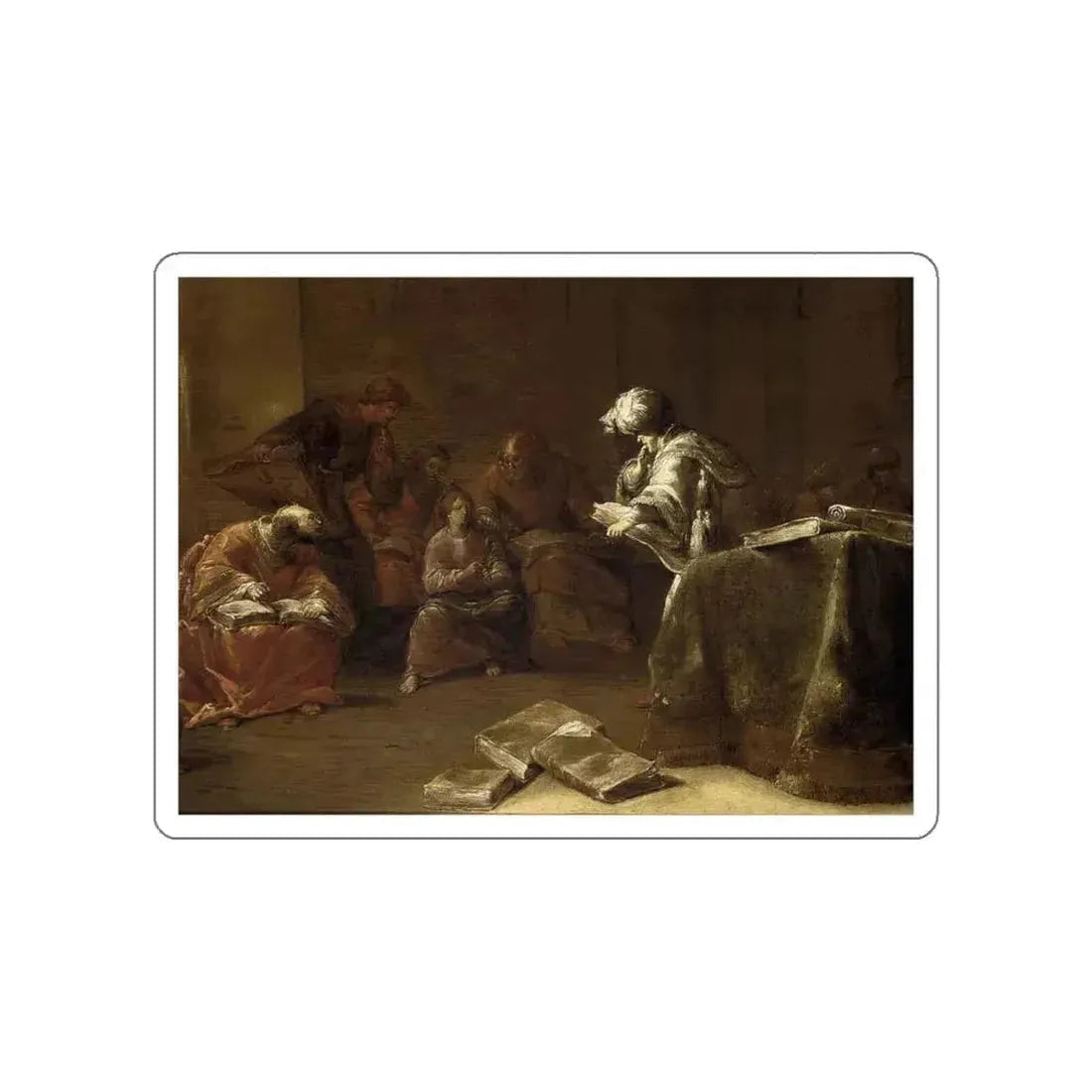 BRAMER, Leonaert - Paintings - Christ among the Doctors2 (Artwork) STICKER Vinyl Die-Cut Decal - The Sticker Space