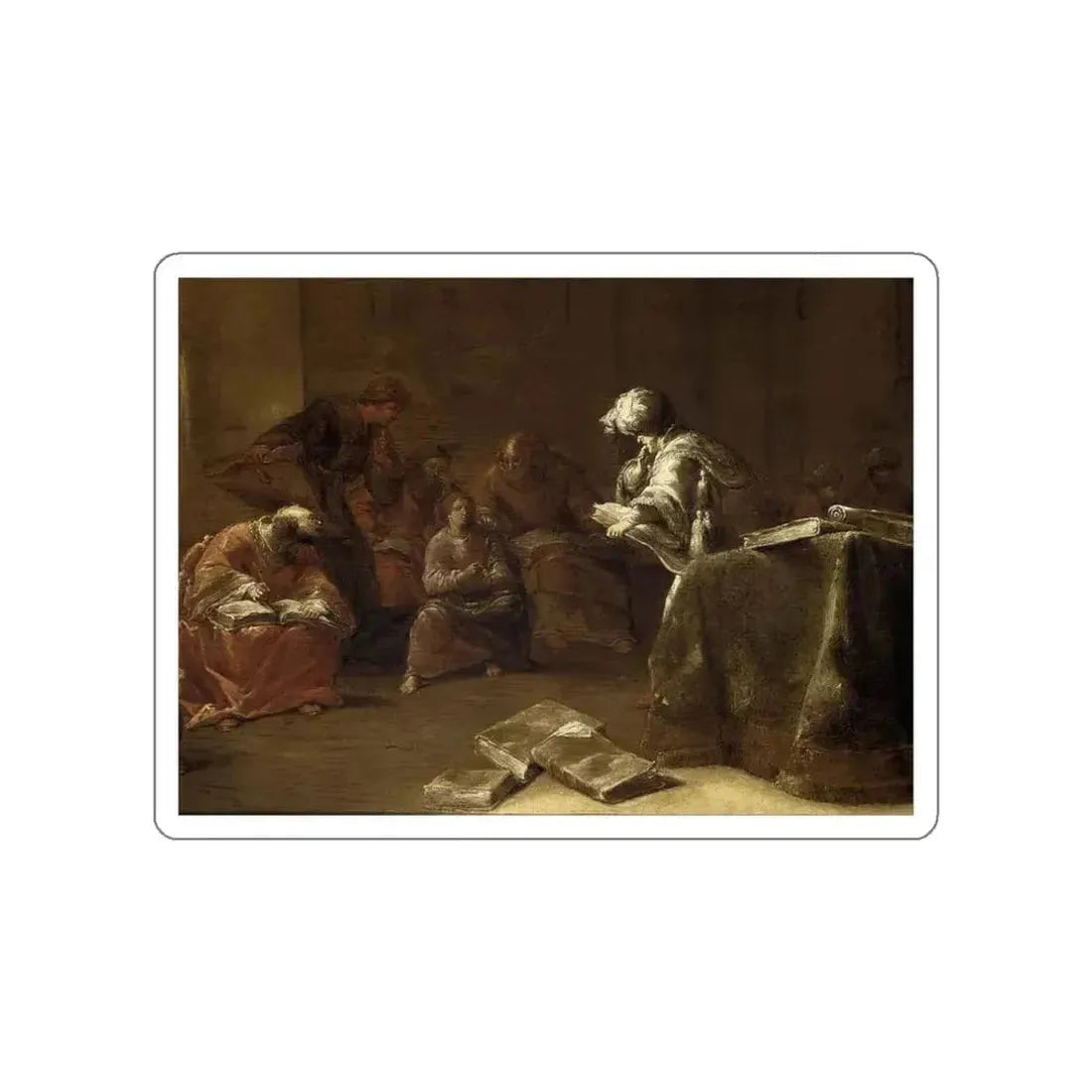 BRAMER, Leonaert - Paintings - Christ among the Doctors2 (Artwork) STICKER Vinyl Die-Cut Decal - The Sticker Space