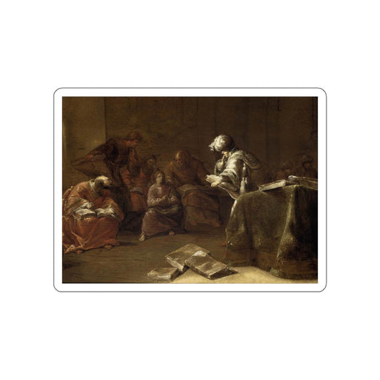 BRAMER, Leonaert - Paintings - Christ among the Doctors2 (Artwork) STICKER Vinyl Die-Cut Decal-White-The Sticker Space