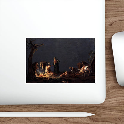 BRAMER, Leonaert - Paintings - Peasants by a Fire (Artwork) STICKER Vinyl Die-Cut Decal-The Sticker Space