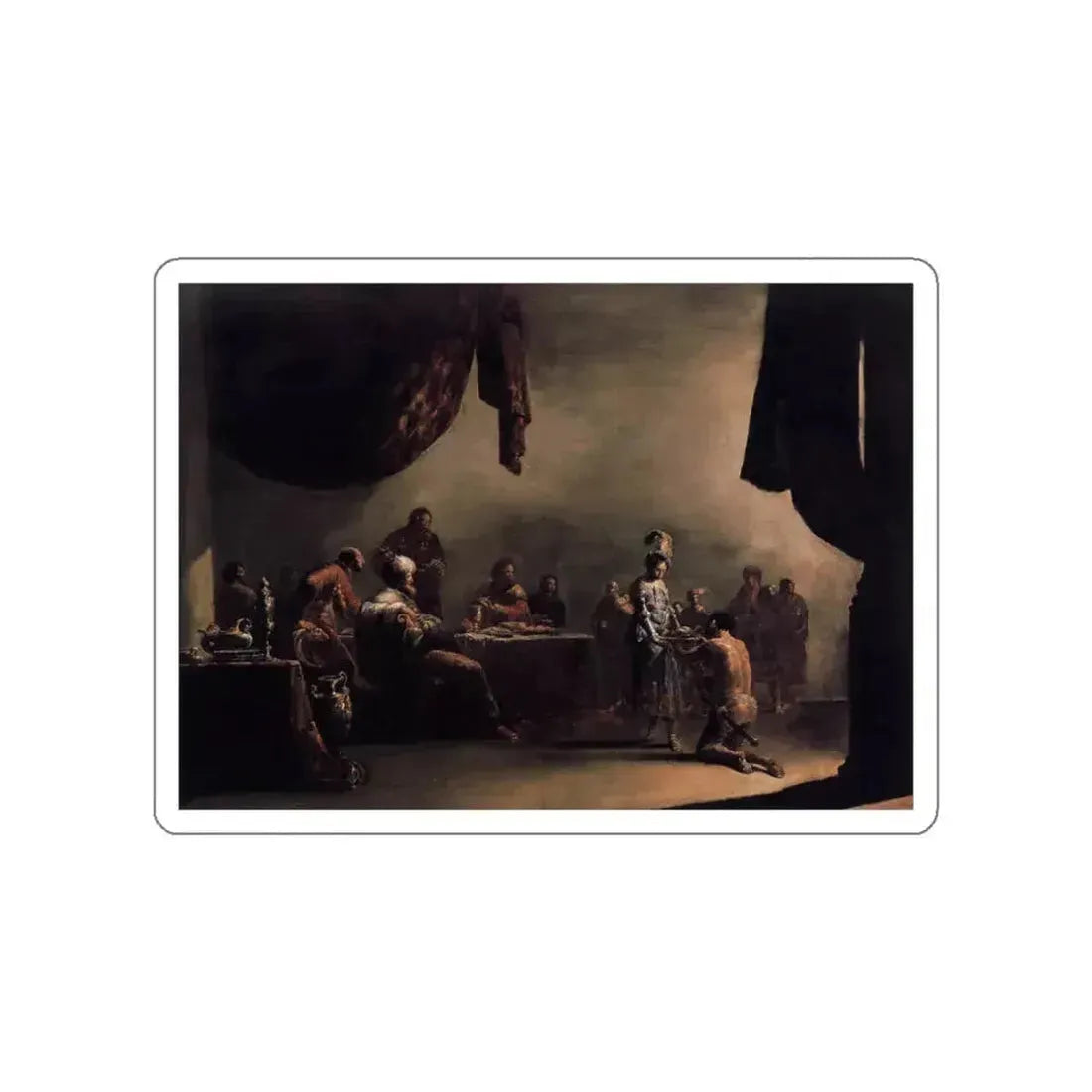 BRAMER, Leonaert - Paintings - Salome Presented with the Head of St John the Baptist (Artwork) STICKER Vinyl Die-Cut Decal White Die-Cut 3 Inch - The Sticker Space