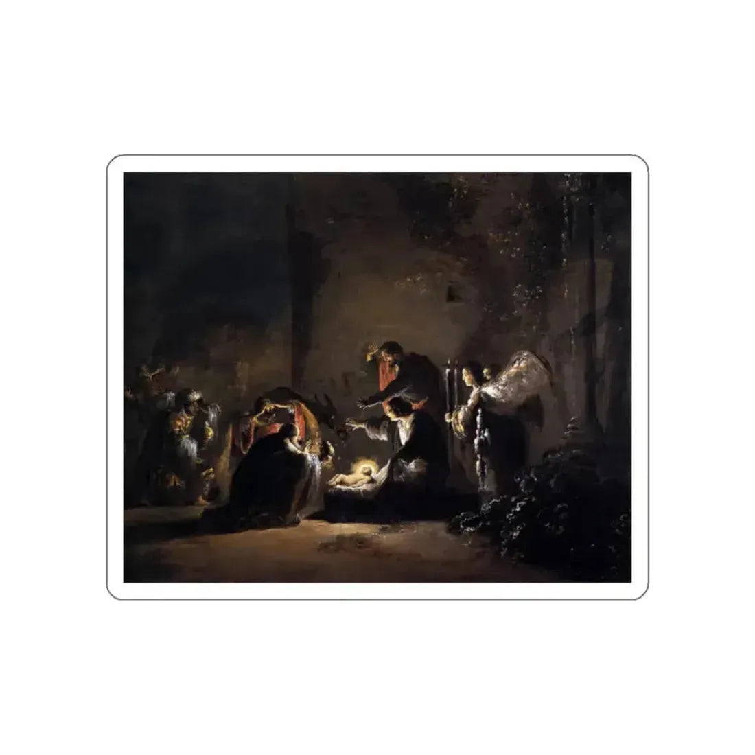 BRAMER, Leonaert - Paintings - The Adoration of the Magi (Artwork) STICKER Vinyl Die-Cut Decal White Die-Cut 2 Inch - The Sticker Space