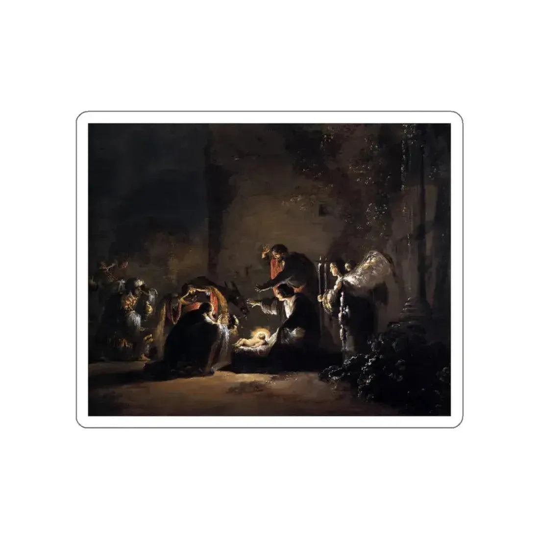 BRAMER, Leonaert - Paintings - The Adoration of the Magi (Artwork) STICKER Vinyl Die-Cut Decal White Die-Cut 3 Inch - The Sticker Space