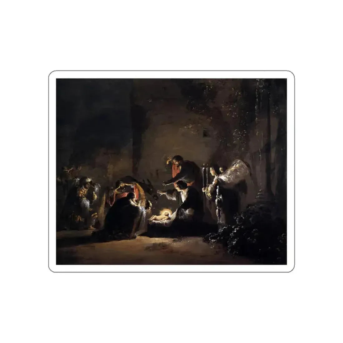 BRAMER, Leonaert - Paintings - The Adoration of the Magi (Artwork) STICKER Vinyl Die-Cut Decal White Die-Cut 4 Inch - The Sticker Space