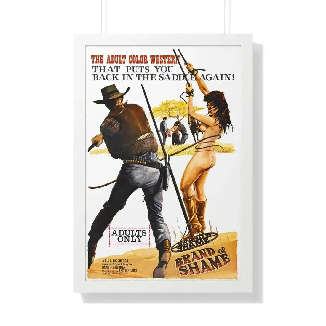 BRAND OF SHAME 1968 - Framed Movie Poster 20" x 30" White - The Sticker Space