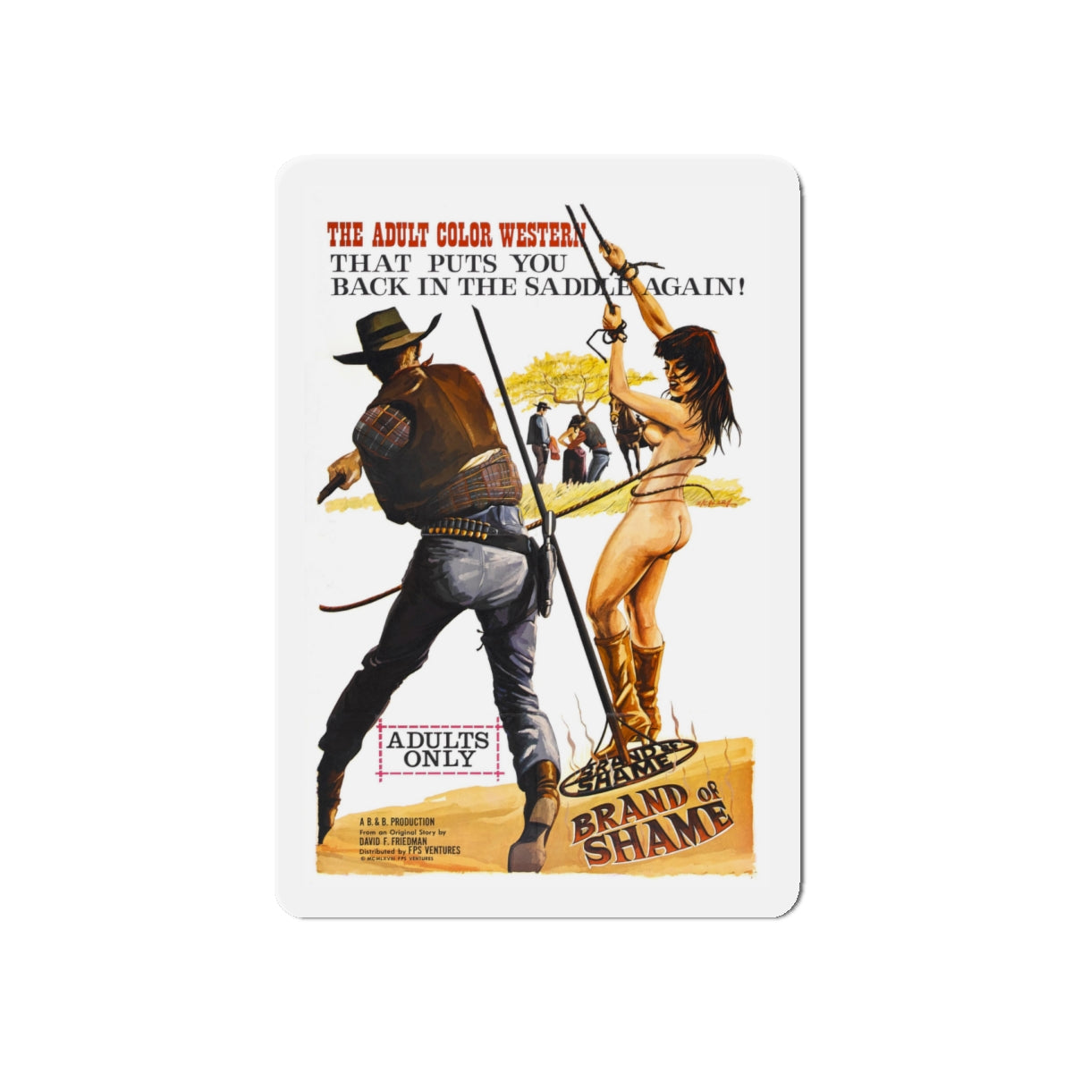 BRAND OF SHAME 1968 Movie Poster - Die-Cut Magnet-5" x 5"-The Sticker Space