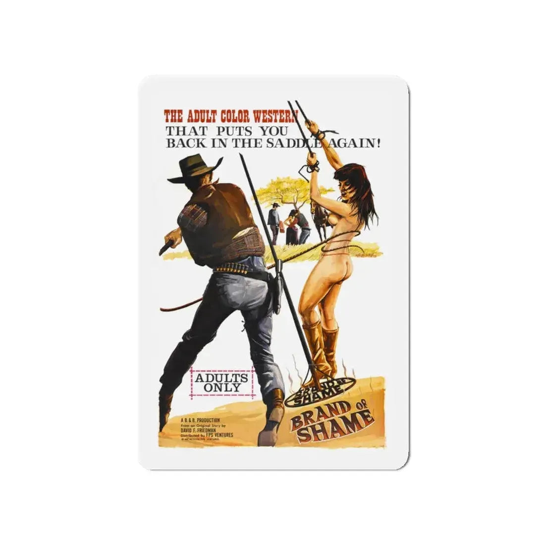 BRAND OF SHAME 1968 Movie Poster - Refrigerator Magnet 4 Inch - The Sticker Space