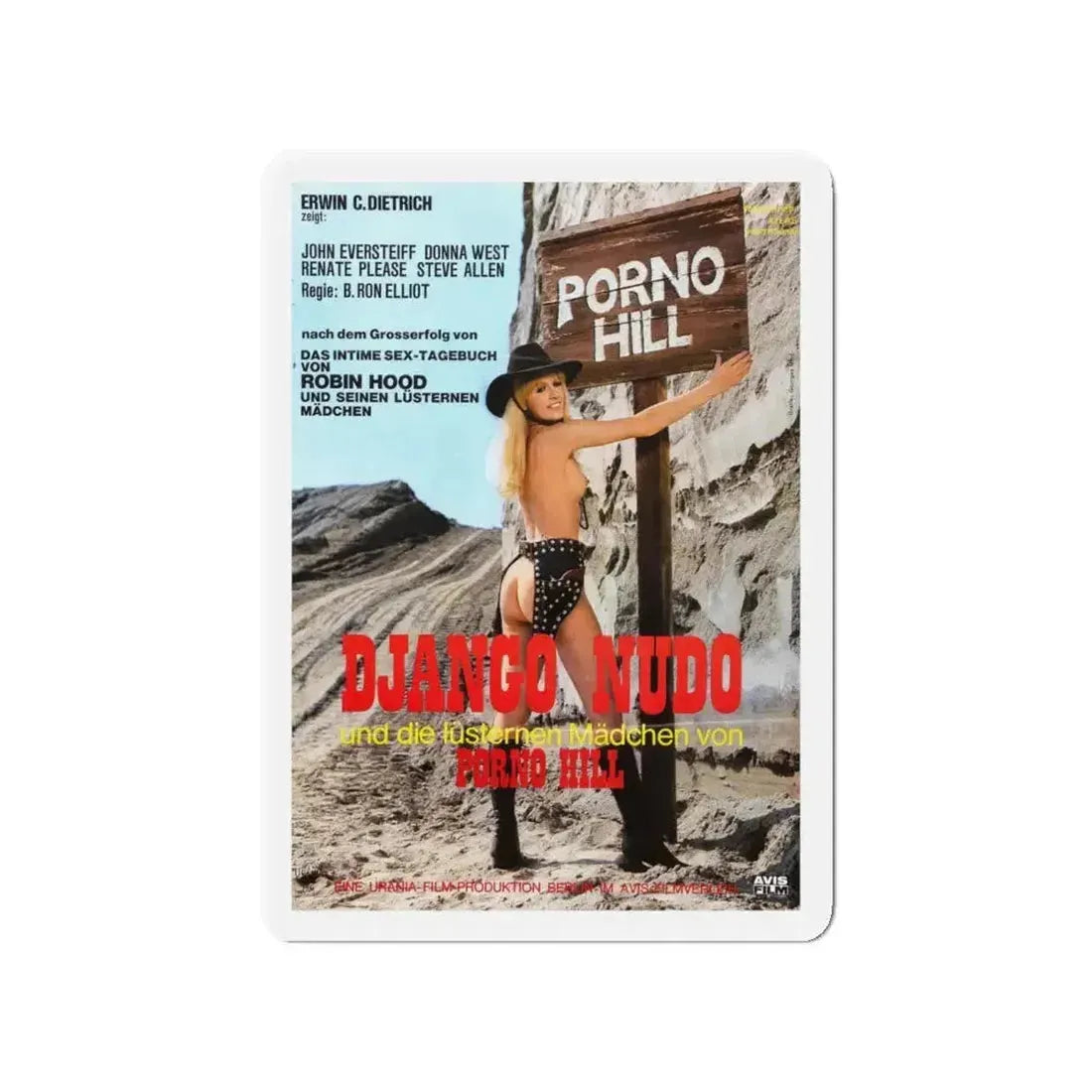 BRAND OF SHAME (NUDE DJANGO) 1968 Movie Poster - Refrigerator Magnet - The Sticker Space