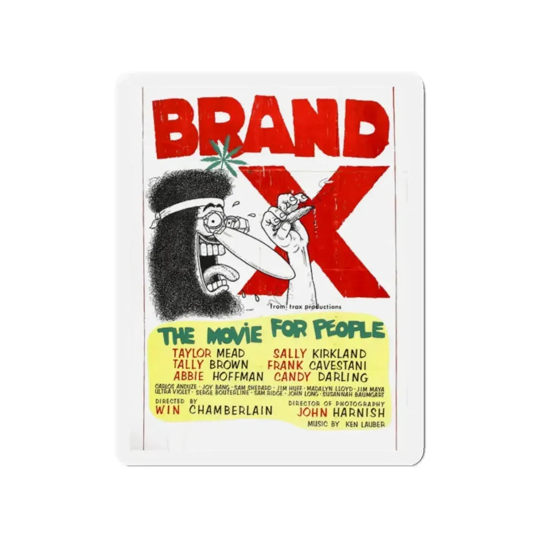 BRAND X 1970 Movie Poster - Refrigerator Magnet 2 Inch - The Sticker Space
