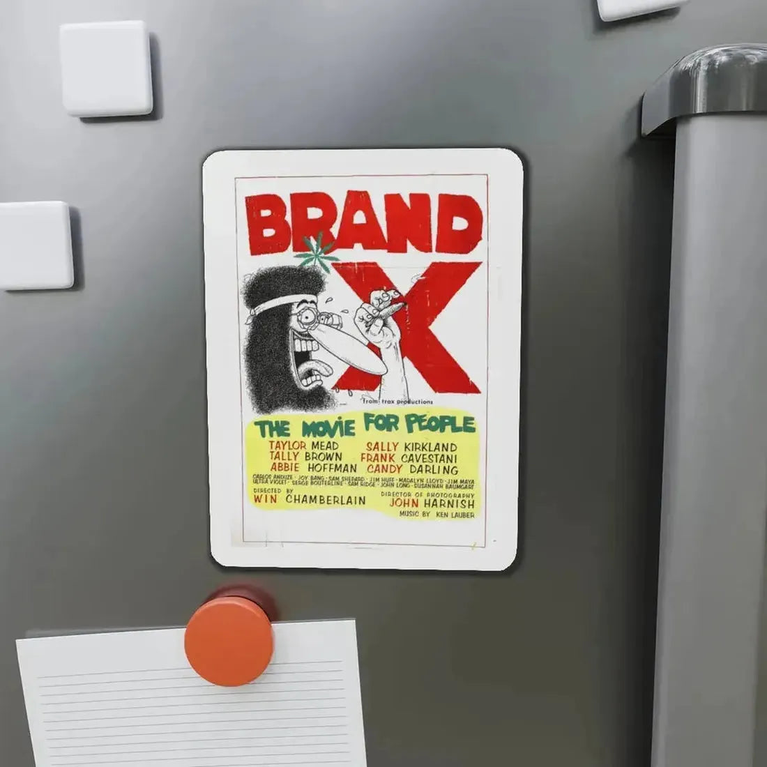 BRAND X 1970 Movie Poster - Refrigerator Magnet - The Sticker Space