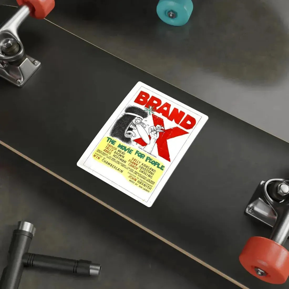 BRAND X 1970 Movie Poster STICKER Vinyl Die-Cut Decal - The Sticker Space