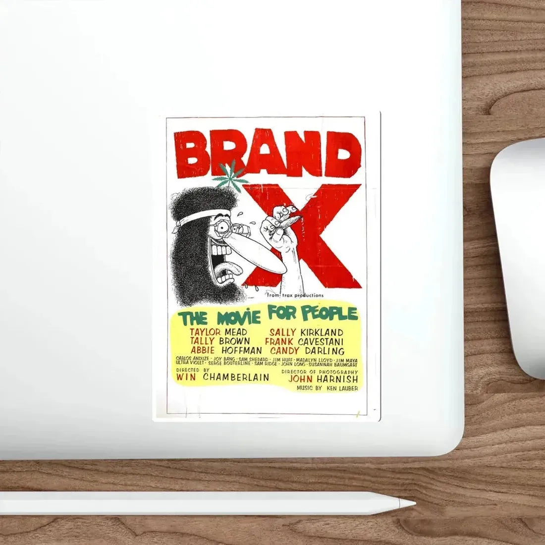 BRAND X 1970 Movie Poster STICKER Vinyl Die-Cut Decal - The Sticker Space