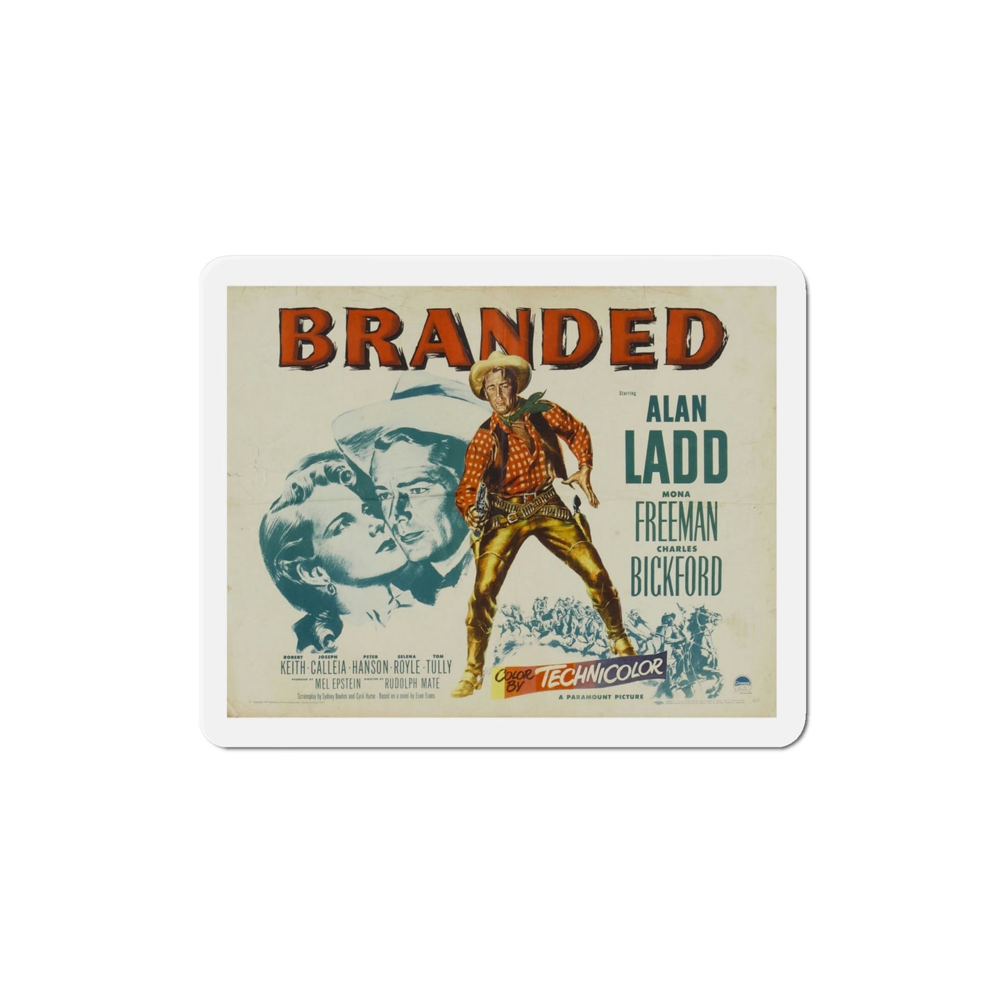 Branded 1950 v2 Movie Poster Die-Cut Magnet-4 Inch-The Sticker Space