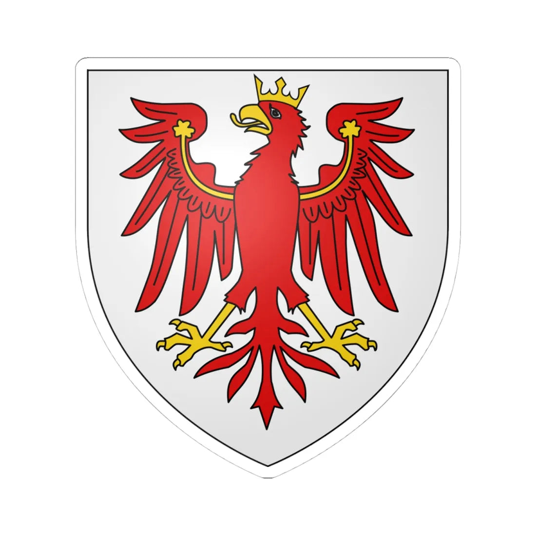 Brandenburg Arms (Germany) (Coat of Arms) STICKER Vinyl Kiss-Cut Decal 4 Inch White - The Sticker Space