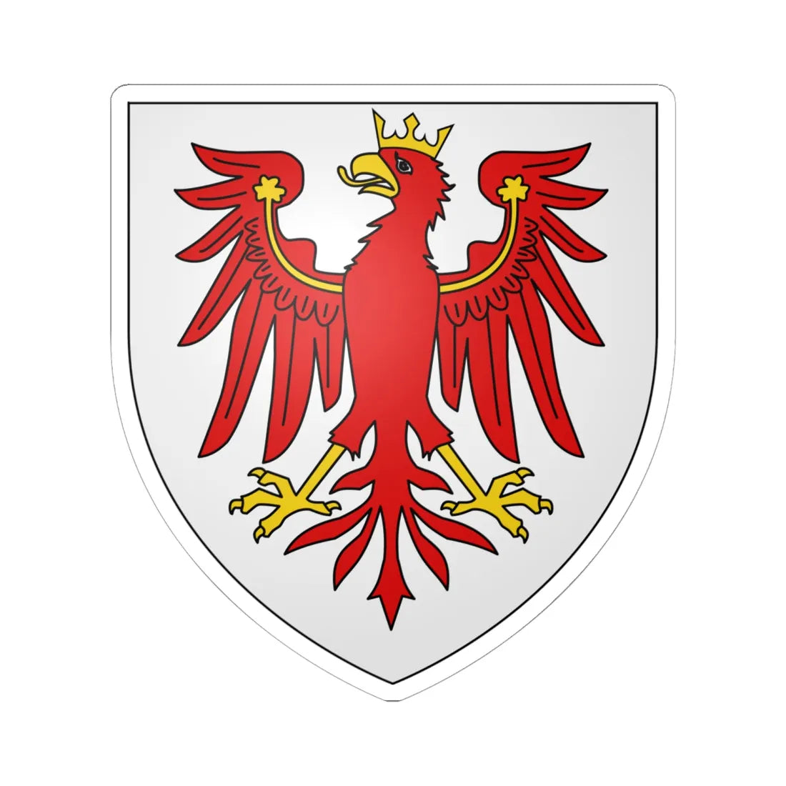 Brandenburg Arms (Germany) (Coat of Arms) STICKER Vinyl Kiss-Cut Decal 6 Inch White - The Sticker Space