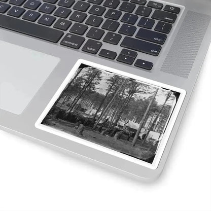 Brandy Station, Va. Camp at Army of the Potomac Headquarters; Zouaves in Foreground (U.S. Civil War) STICKER Vinyl Kiss-Cut Decal - The Sticker Space