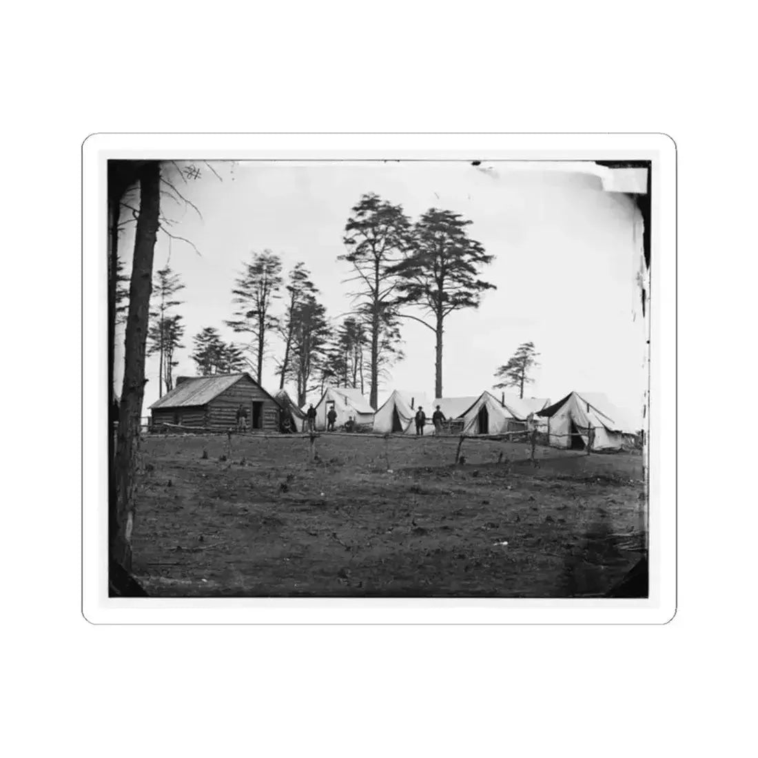 Brandy Station, Va. Chief Engineer's Camp; Another View (U.S. Civil War) STICKER Vinyl Kiss-Cut Decal 2 Inch White - The Sticker Space