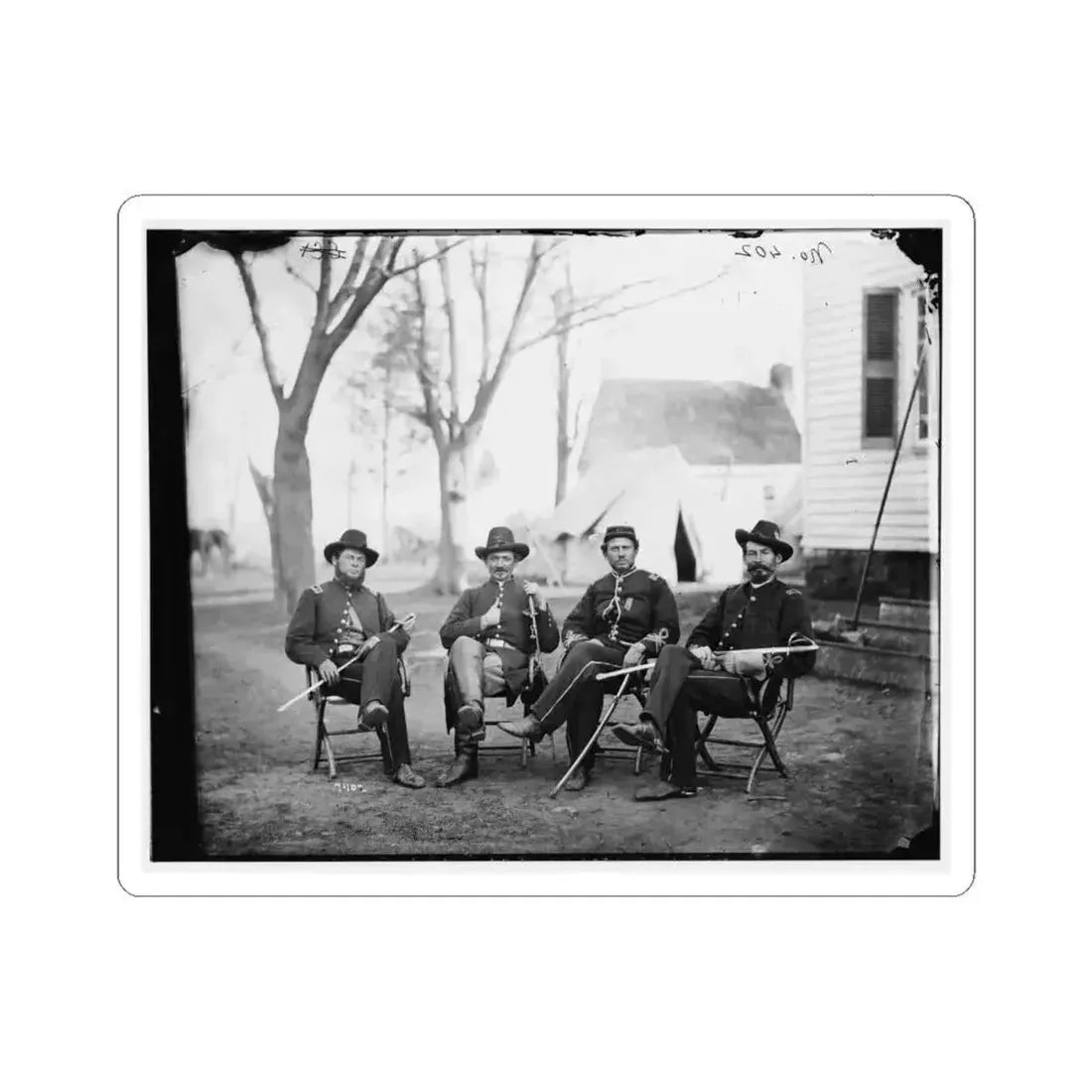 Brandy Station, Va. Four Provost Marshals of the 3D Army Corps (U.S. Civil War) STICKER Vinyl Kiss-Cut Decal 6 Inch White - The Sticker Space