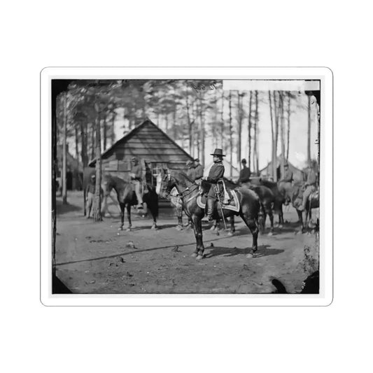 Brandy Station, Va. Gen. Rufus Ingalls on Horseback (U.S. Civil War) STICKER Vinyl Kiss-Cut Decal 2 Inch White - The Sticker Space