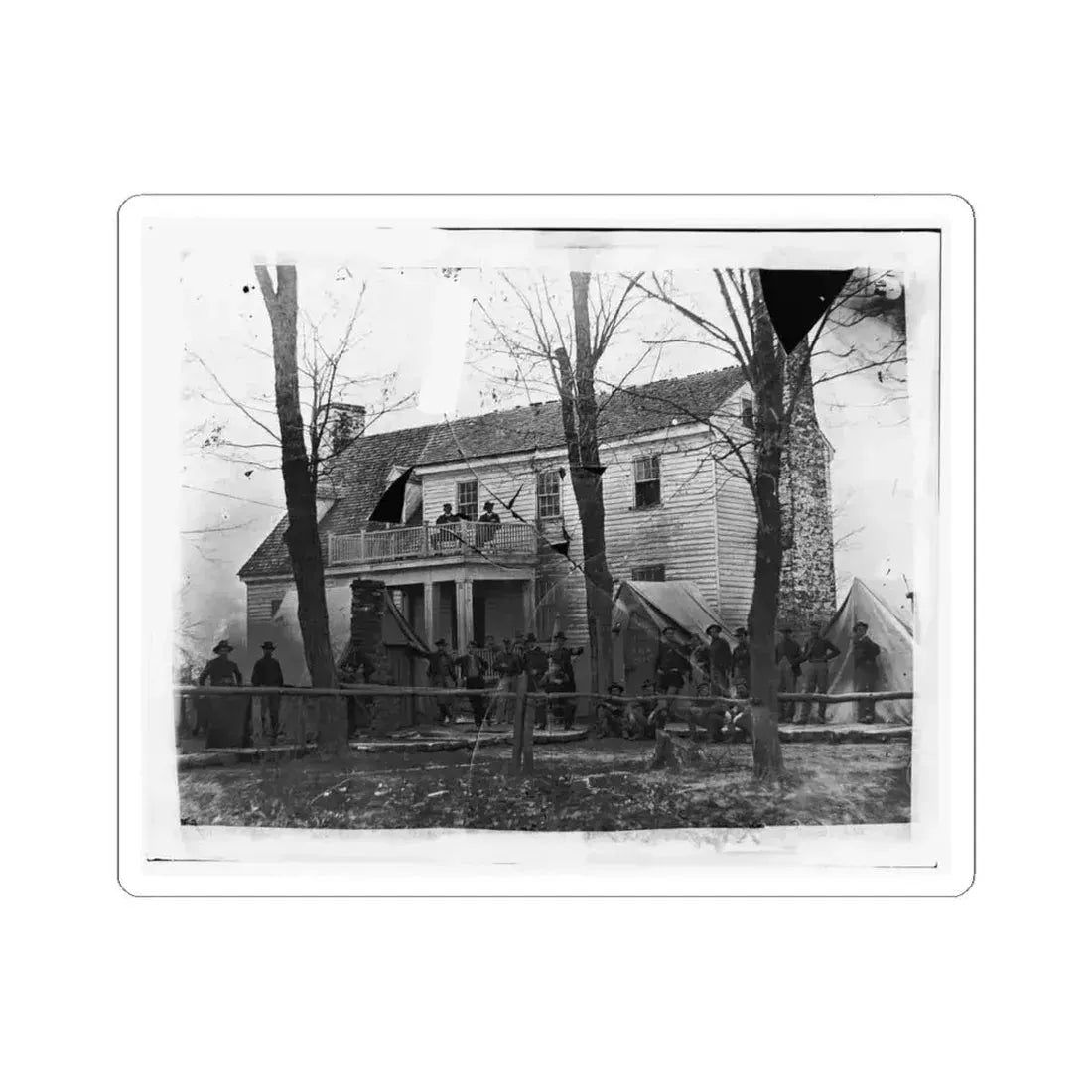 Brandy Station, Va. Headquarters of Ordnance Officers and Quartermaster, 3D Division, Cavalry Corps (U.S. Civil War) STICKER Vinyl Kiss-Cut Decal 6 Inch White - The Sticker Space