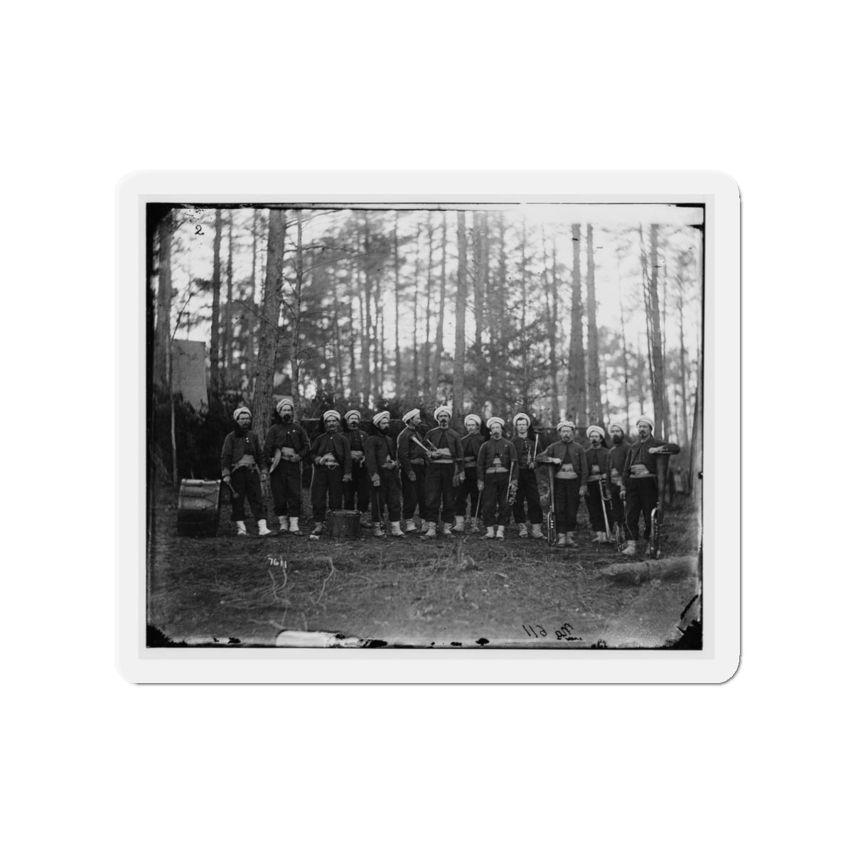 Brandy Station, Va. Band Of The 114th Pennsylvania Infantry (Zouaves) (U.S. Civil War) Refrigerator Magnet-3" x 3"-The Sticker Space