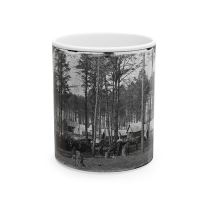 Brandy Station, Va. Camp At Army Of The Potomac Headquarters; Zouaves In Foreground (U.S. Civil War) White Coffee Mug