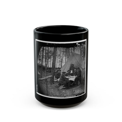 Brandy Station, Va. Dinner Party Outside Tent, Army Of The Potomac Headquarters (U.S. Civil War) Black Coffee Mug