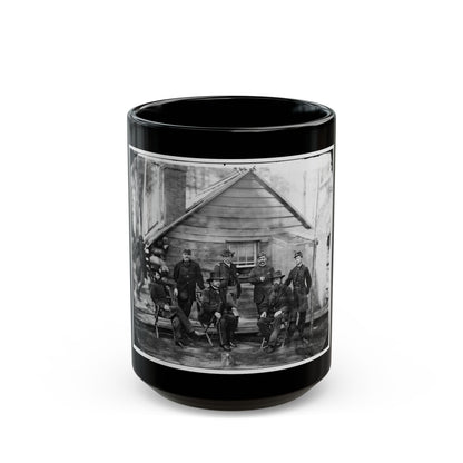 Brandy Station, Va. Gen. Rufus Ingalls And Staff, Chief Quartermaster, And Officers, Army Of The Potomac Headquarters (U.S. Civil War) Black Coffee Mug-15oz-The Sticker Space