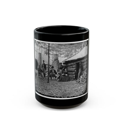 Brandy Station, Va. Officers And A Lady At Headquarters Of 1st Brigade, Horse Artillery (U.S. Civil War) Black Coffee Mug