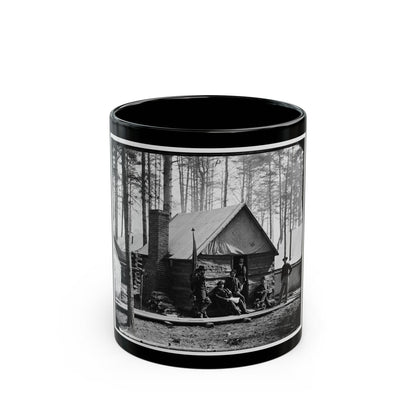 Brandy Station, Va. Officers In Front Of Winter Quarters At Army Of The Potomac Headquarters (U.S. Civil War) Black Coffee Mug