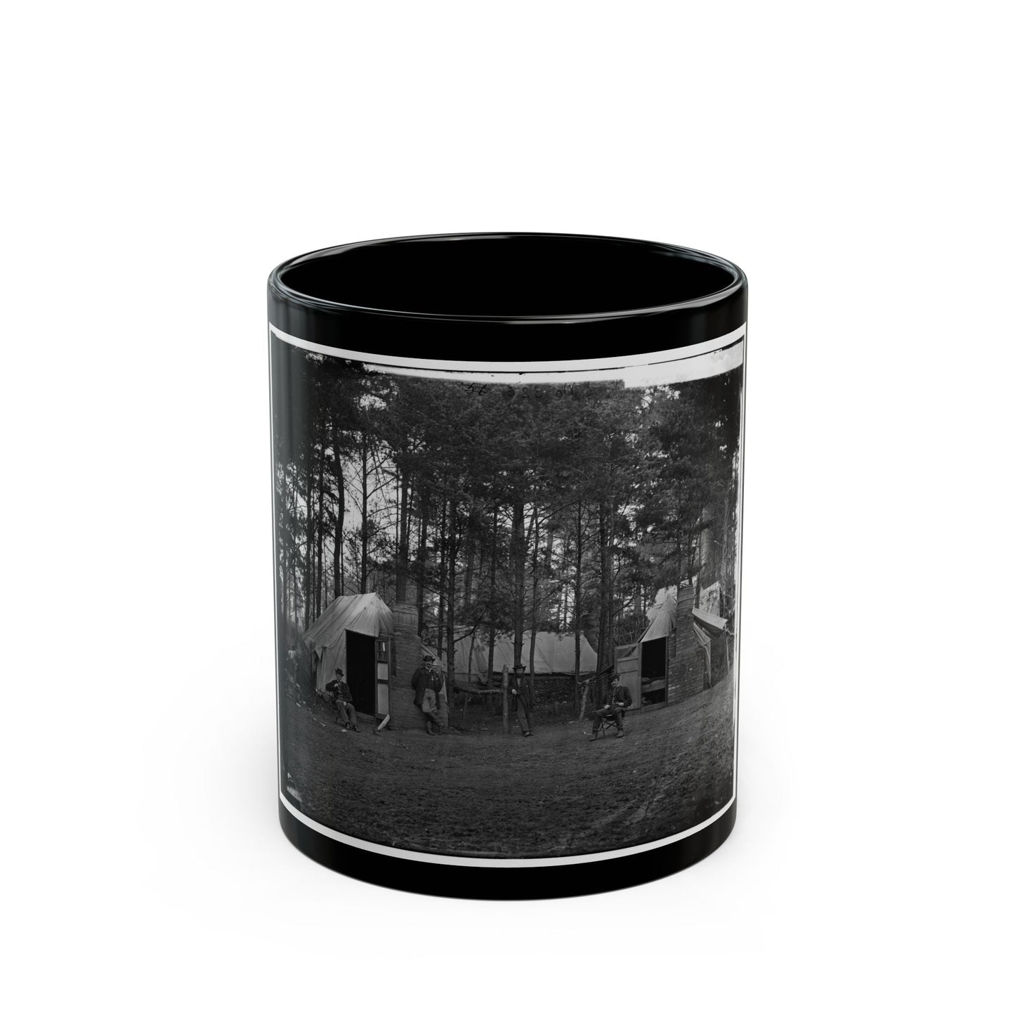 Brandy Station, Va. Quarters Of Capt. Harry Clinton, Quartermaster, Provost Guard (U.S. Civil War) Black Coffee Mug-11oz-The Sticker Space