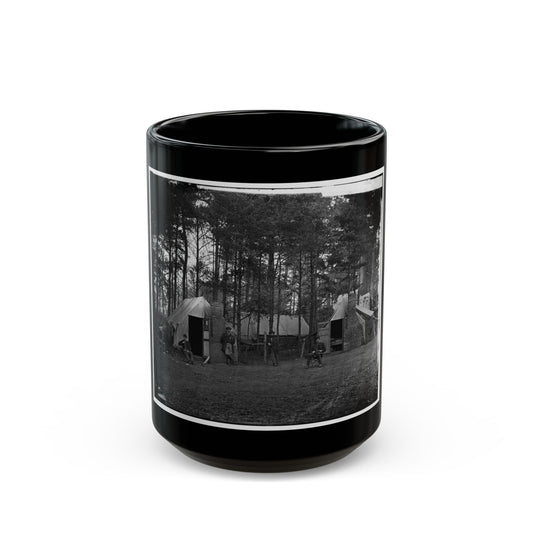 Brandy Station, Va. Quarters Of Capt. Harry Clinton, Quartermaster, Provost Guard (U.S. Civil War) Black Coffee Mug-15oz-The Sticker Space