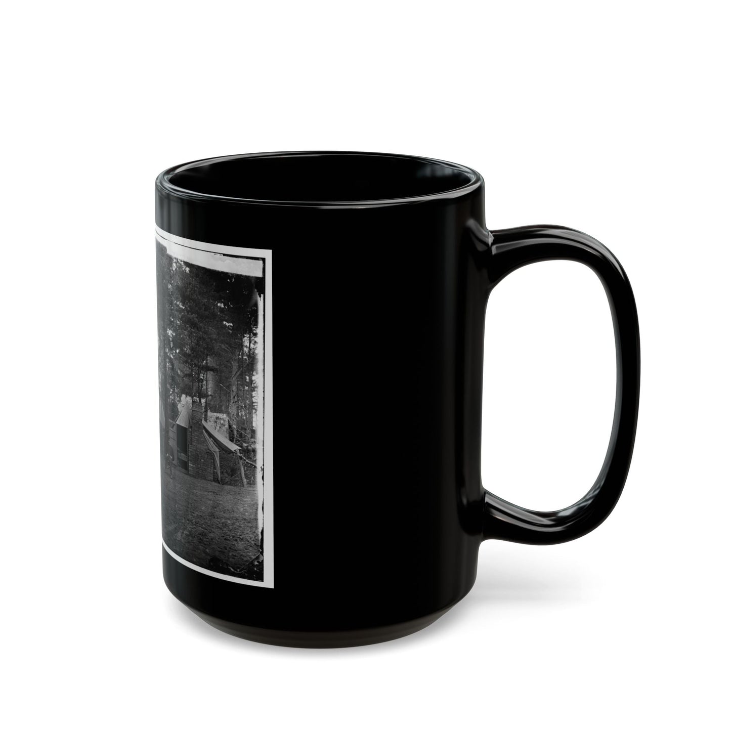 Brandy Station, Va. Quarters Of Capt. Harry Clinton, Quartermaster, Provost Guard (U.S. Civil War) Black Coffee Mug-The Sticker Space