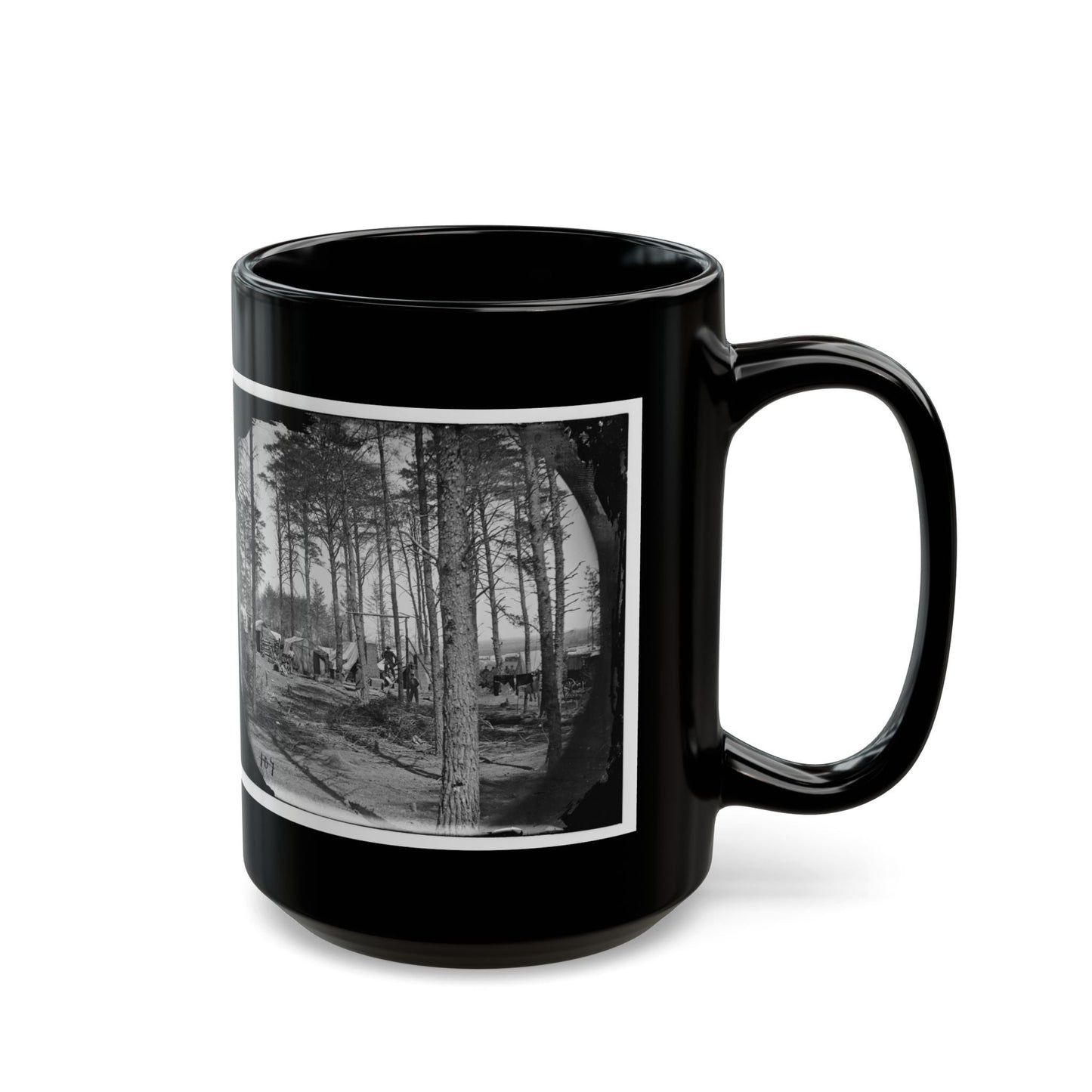 Brandy Station, Va. Winter Quarters Of Telegraphers And Photographers, Army Of The Potomac Headquarters (U.S. Civil War) Black Coffee Mug