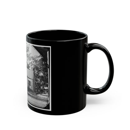 Brandy Station, Virginia . Officers' Quarters (U.S. Civil War) Black Coffee Mug-The Sticker Space