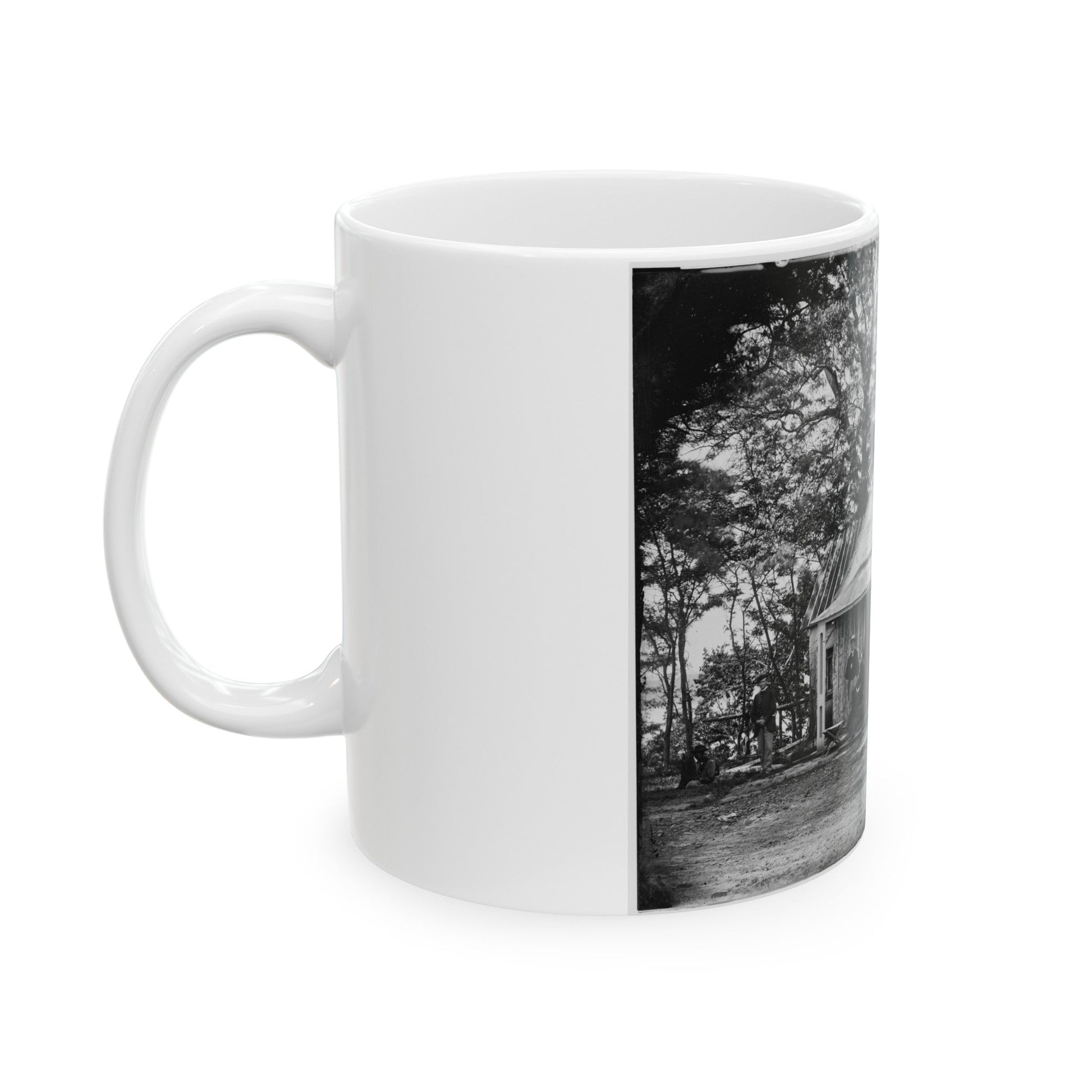 Brandy Station, Virginia . Officers' Quarters (U.S. Civil War) White Coffee Mug-The Sticker Space