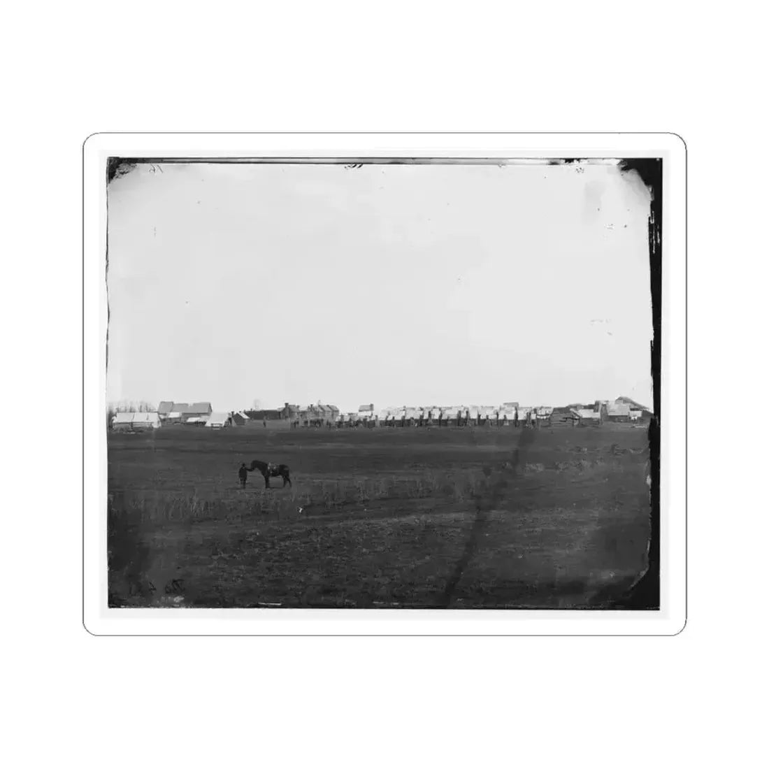 Brandy Station, Virginia. Camp of U.S. Engineer Battalion (U.S. Civil War) STICKER Vinyl Kiss-Cut Decal 3 Inch White - The Sticker Space