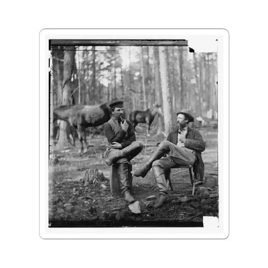 Brandy Station, Virginia. Discussing the Probilities ( ) of the Next Move (U.S. Civil War) STICKER Vinyl Kiss-Cut Decal 2 Inch White - The Sticker Space