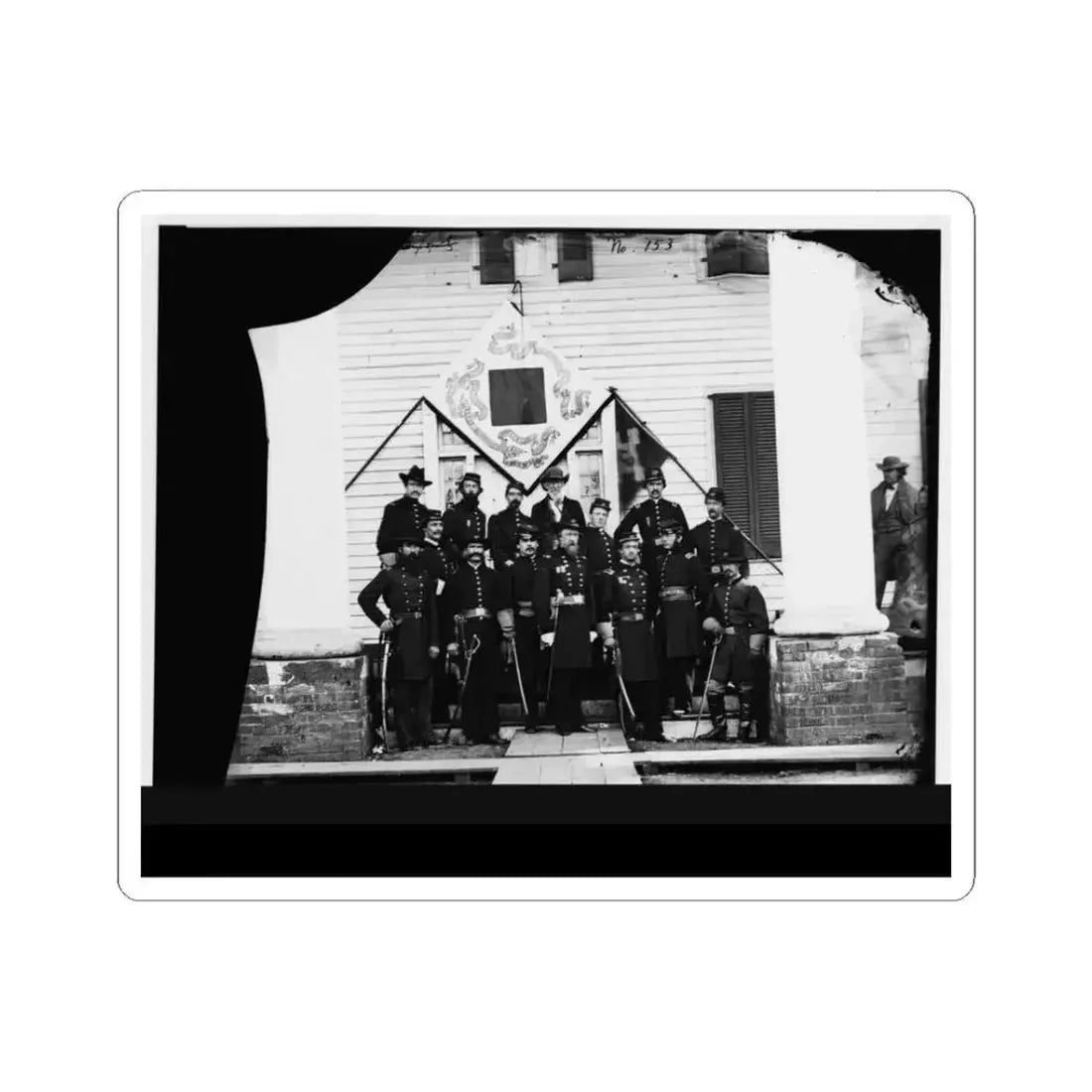 Brandy Station, Virginia. Gen. David B. Birney and Staff (U.S. Civil War) STICKER Vinyl Kiss-Cut Decal 3 Inch White - The Sticker Space