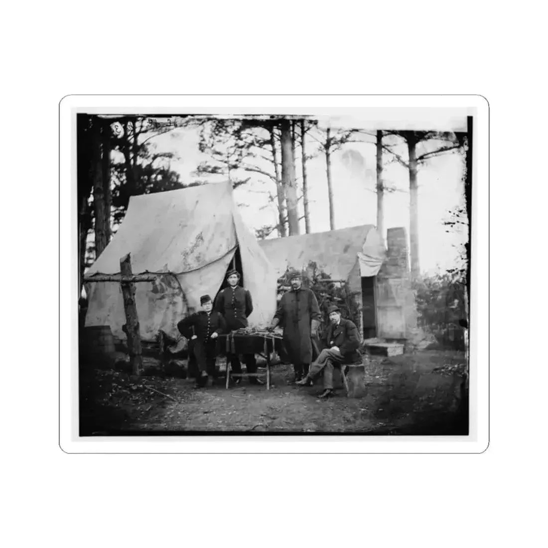 Brandy Station, Virginia. Group of Officers, Headquarters, Army of the Potomac (U.S. Civil War) STICKER Vinyl Kiss-Cut Decal 2 Inch White - The Sticker Space