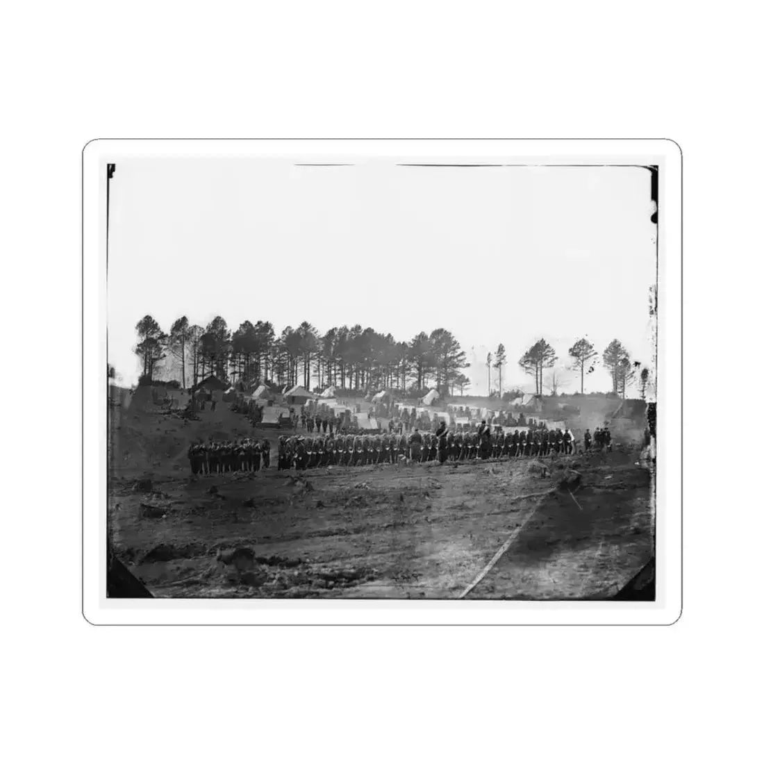 Brandy Station, Virginia. Guard Mount of 114Th Pennsylvania Infantry (1St Division, 3D Corps) (U.S. Civil War) STICKER Vinyl Kiss-Cut Decal 3 Inch White - The Sticker Space