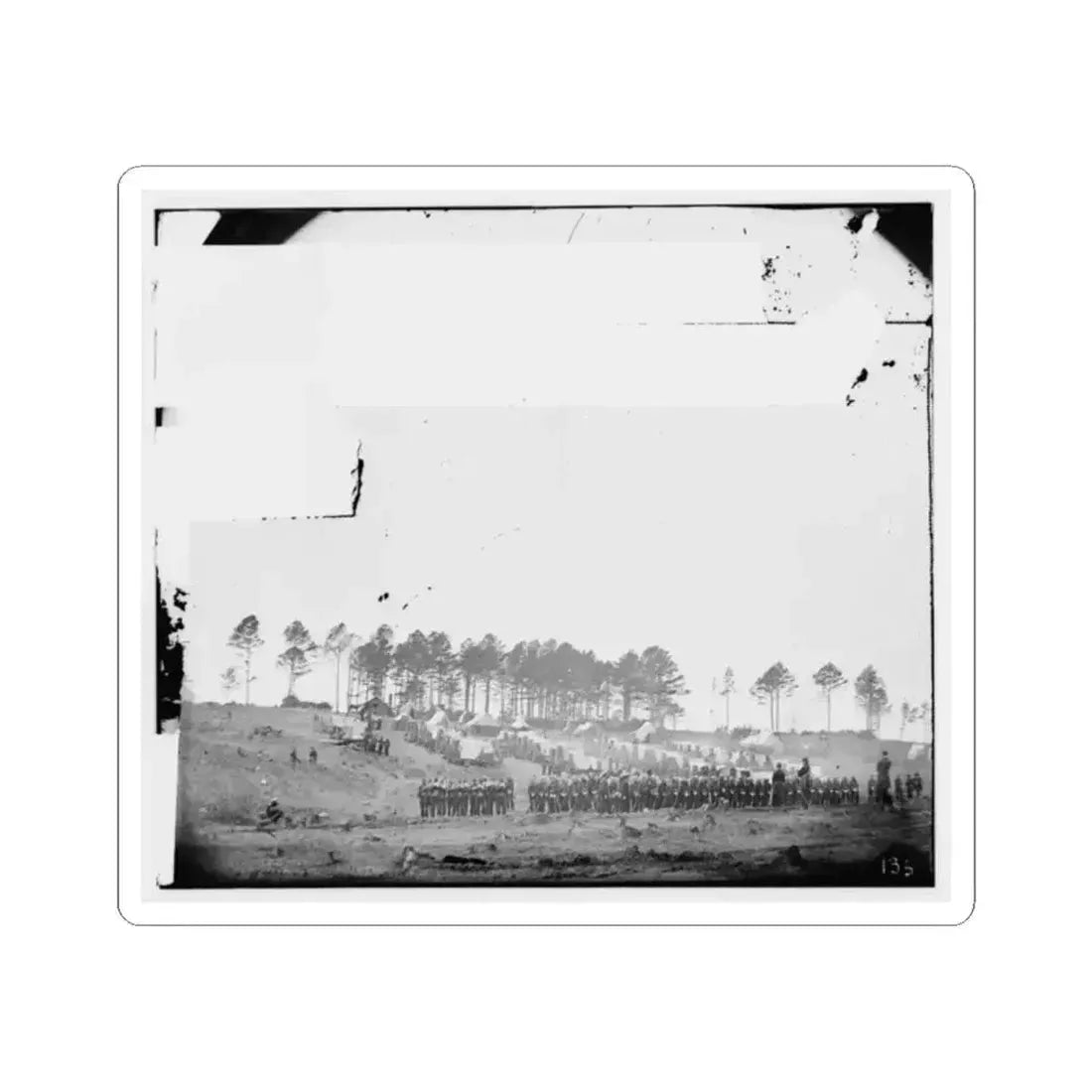 Brandy Station, Virginia. Guard Mount of 114Th Pennsylvania Infantry. 1St Division, 3Rd Corps (U.S. Civil War) STICKER Vinyl Kiss-Cut Decal 2 Inch White - The Sticker Space