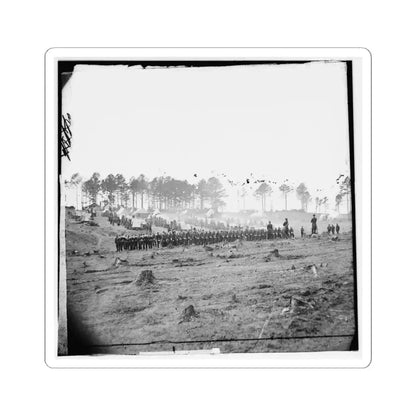 Brandy Station, Virginia. Headquarters, Army of the Potomac. Company of Zouaves in Foreground (U.S. Civil War) STICKER Vinyl Kiss-Cut Decal 4 Inch White - The Sticker Space