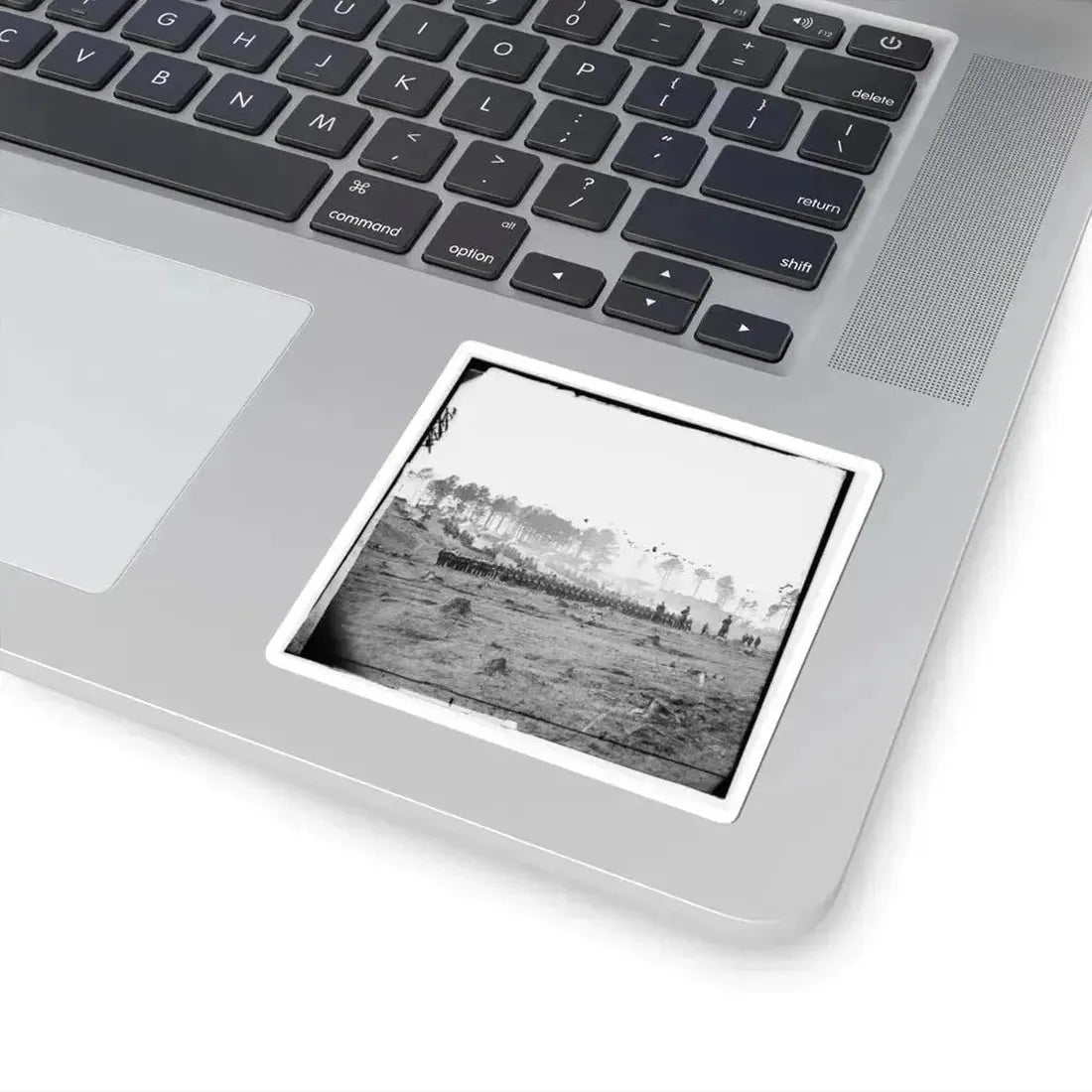 Brandy Station, Virginia. Headquarters, Army of the Potomac. Company of Zouaves in Foreground (U.S. Civil War) STICKER Vinyl Kiss-Cut Decal - The Sticker Space