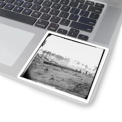 Brandy Station, Virginia. Headquarters, Army of the Potomac. Company of Zouaves in Foreground (U.S. Civil War) STICKER Vinyl Kiss-Cut Decal - The Sticker Space