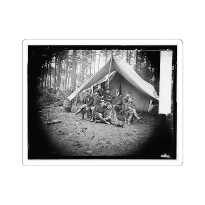 Brandy Station, Virginia. Major William Riddle and Friends. Headquarters, Army of the Potomac (U.S. Civil War) STICKER Vinyl Kiss-Cut Decal 6 Inch White - The Sticker Space