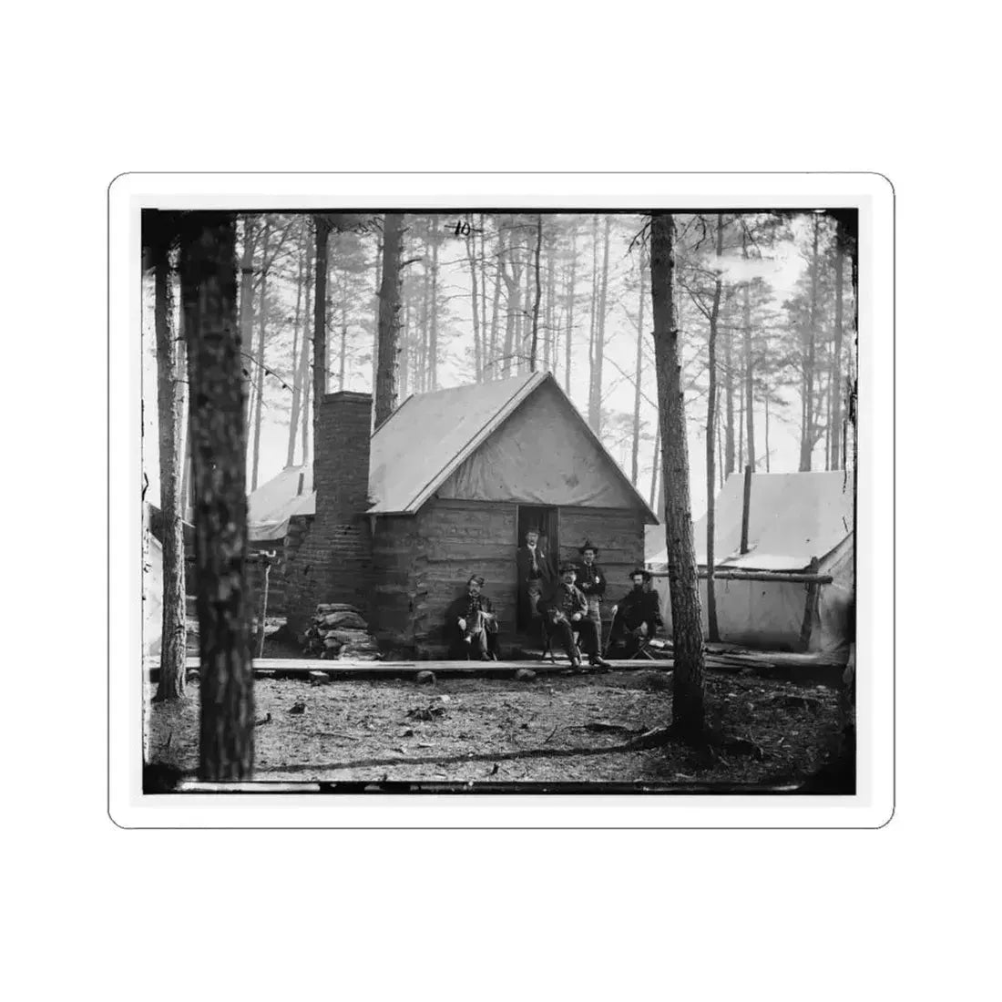 Brandy Station, Virginia. Officer's Winter Quarters Headquarters Army of the Potomac (U.S. Civil War) STICKER Vinyl Kiss-Cut Decal 6 Inch White - The Sticker Space