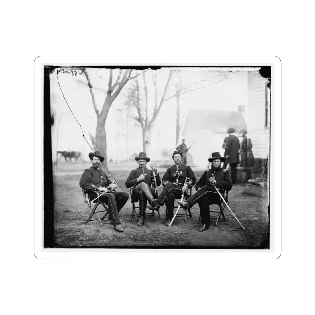 Brandy Station, Virginia. Provost Marshals of 3D Army Corps (U.S. Civil War) STICKER Vinyl Kiss-Cut Decal 3 Inch White - The Sticker Space