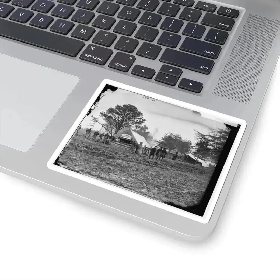 Brandy Station, Virginia. Tent of A. Foulke, Sutler, 1St Brigade, Horse Artillery (U.S. Civil War) STICKER Vinyl Kiss-Cut Decal - The Sticker Space